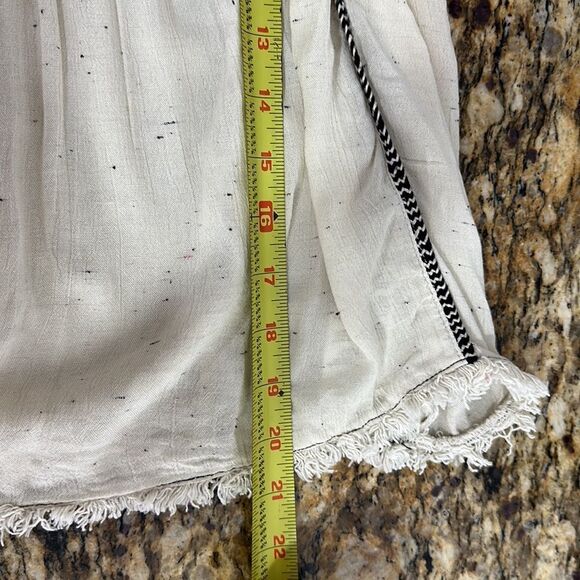 Free People Boho Cyprus Avenue Ivory Embroidered Top Blouse Size XS - Picture 9 of 9